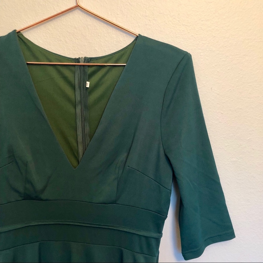 Emerald Green Midi Dress